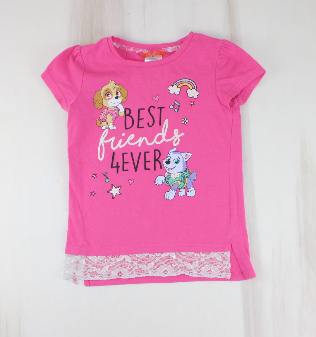 PAW PATROL BFF TSHIRT PINK 5Y PRE-LOVED