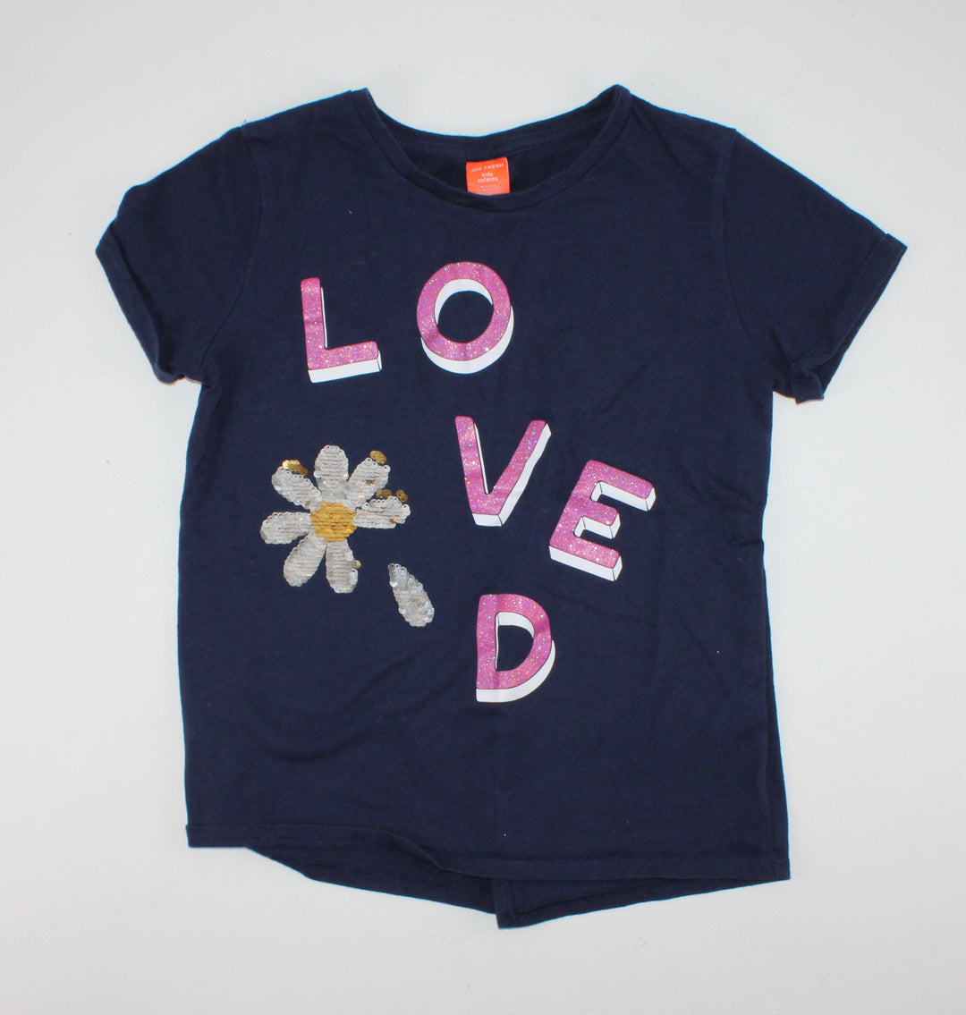 JOE FRESH LOVE TOP NAVY 10/12Y PRE-LOVED