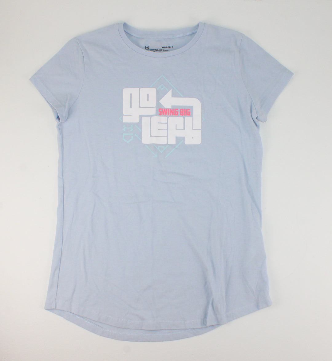 UNDER ARMOUR BABY BLUE TEE YOUTH LARGE PRE-LOVED