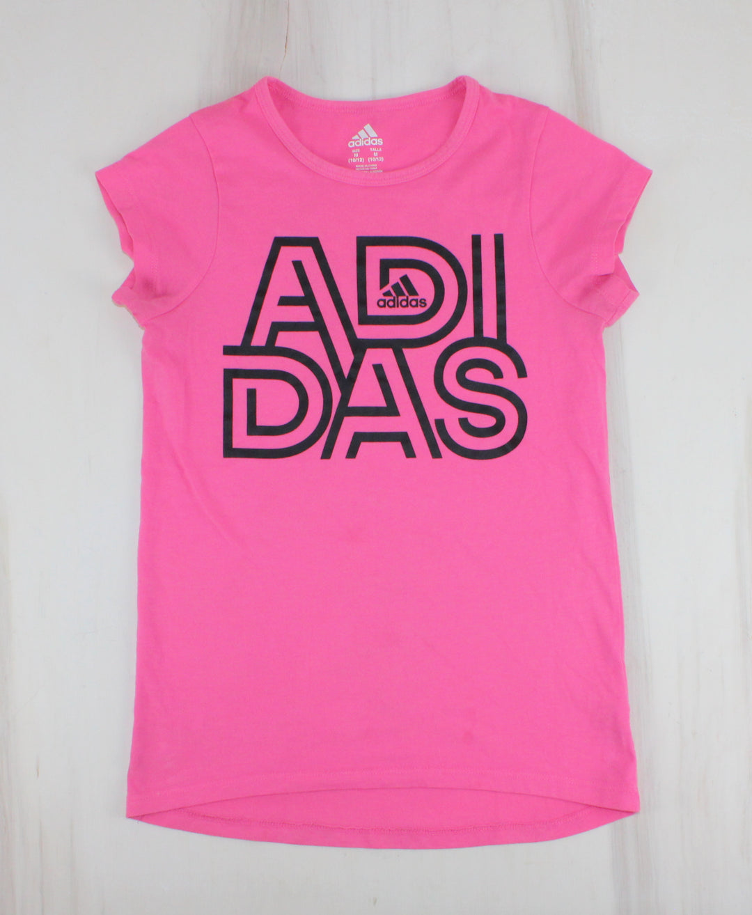 ADIDAS PINK TSHIRT 10/12Y PRE-LOVED