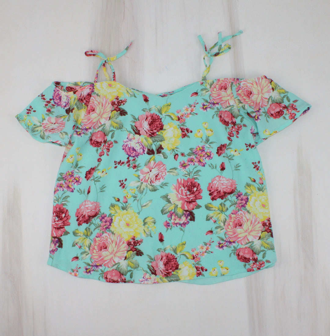 URBAN KIDS FLORAL TOP 14/16Y EUC