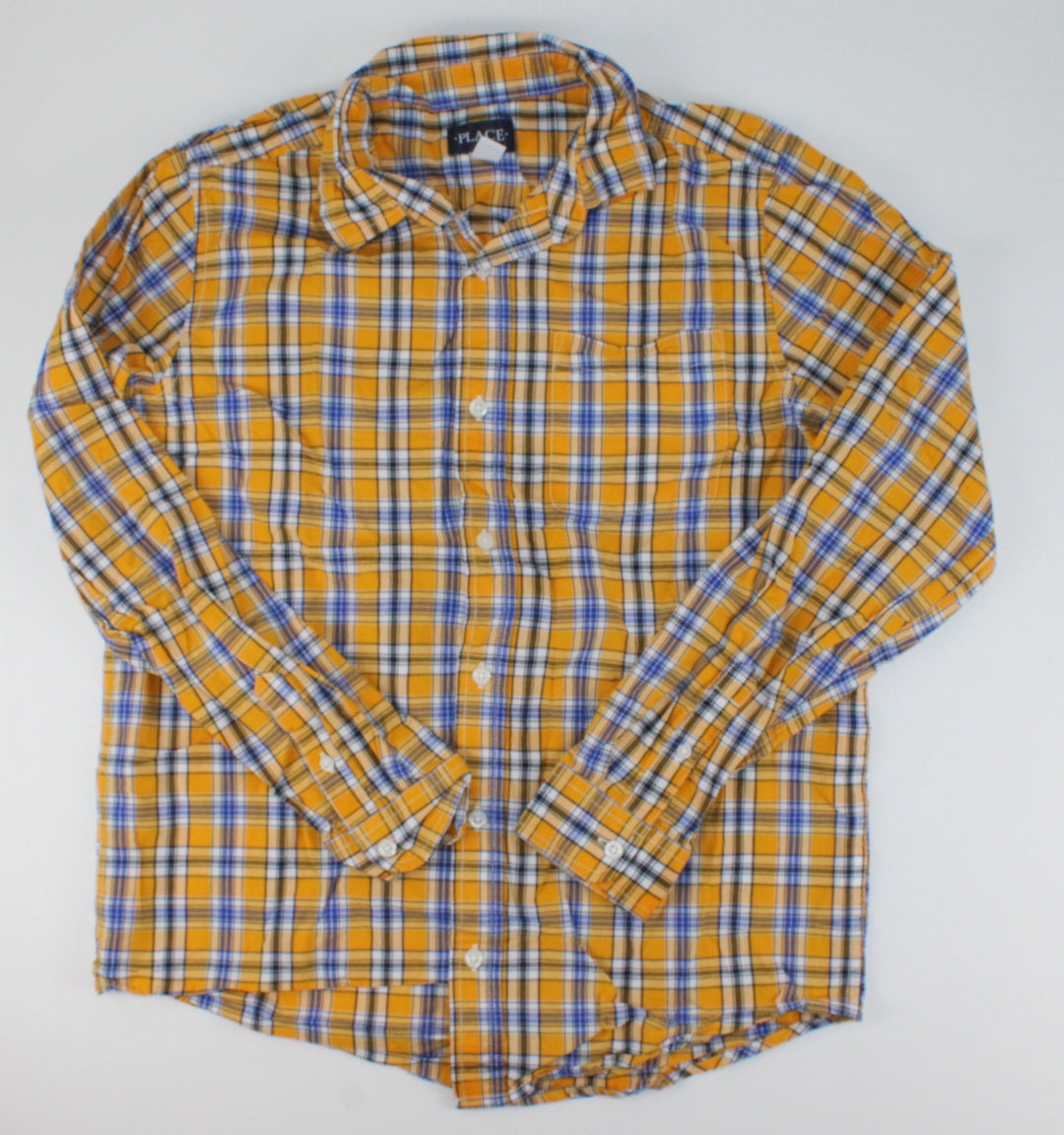CHILDRENS PLACE YELLOW PLAID LONG SLEEVE TOP 16Y PRE-LOVED