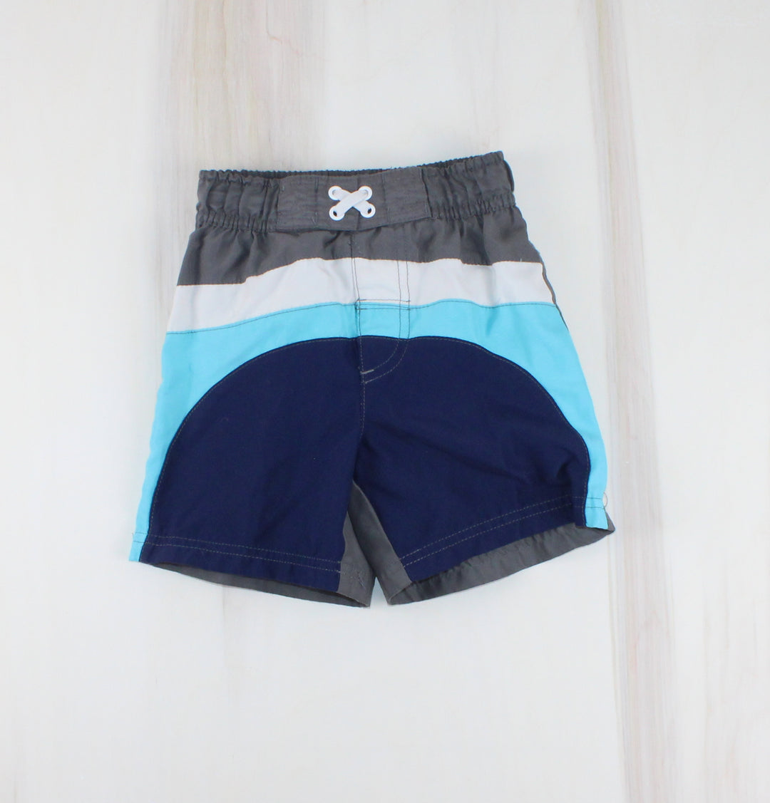 CIRCO GREY/BLUE SWIM SHORTS BLUE 2Y EUC