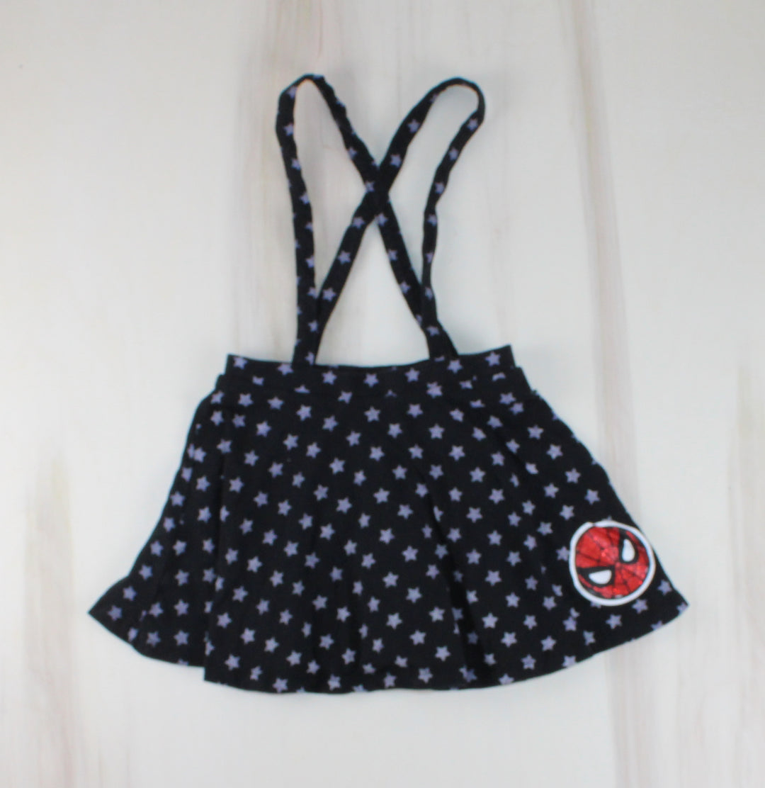 MARVEL SPIDERMAN SKIRT WITH STRAPS 4-5Y PRE-LOVED