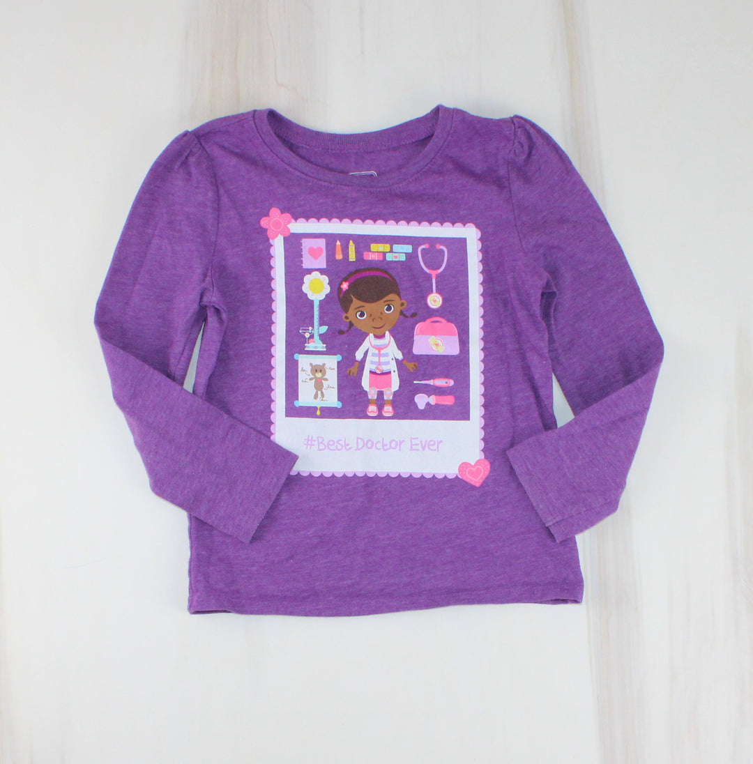 OLD NAVY DOC MCSTUFFINS LONG SLEEVE TOP 4Y PRE-LOVED