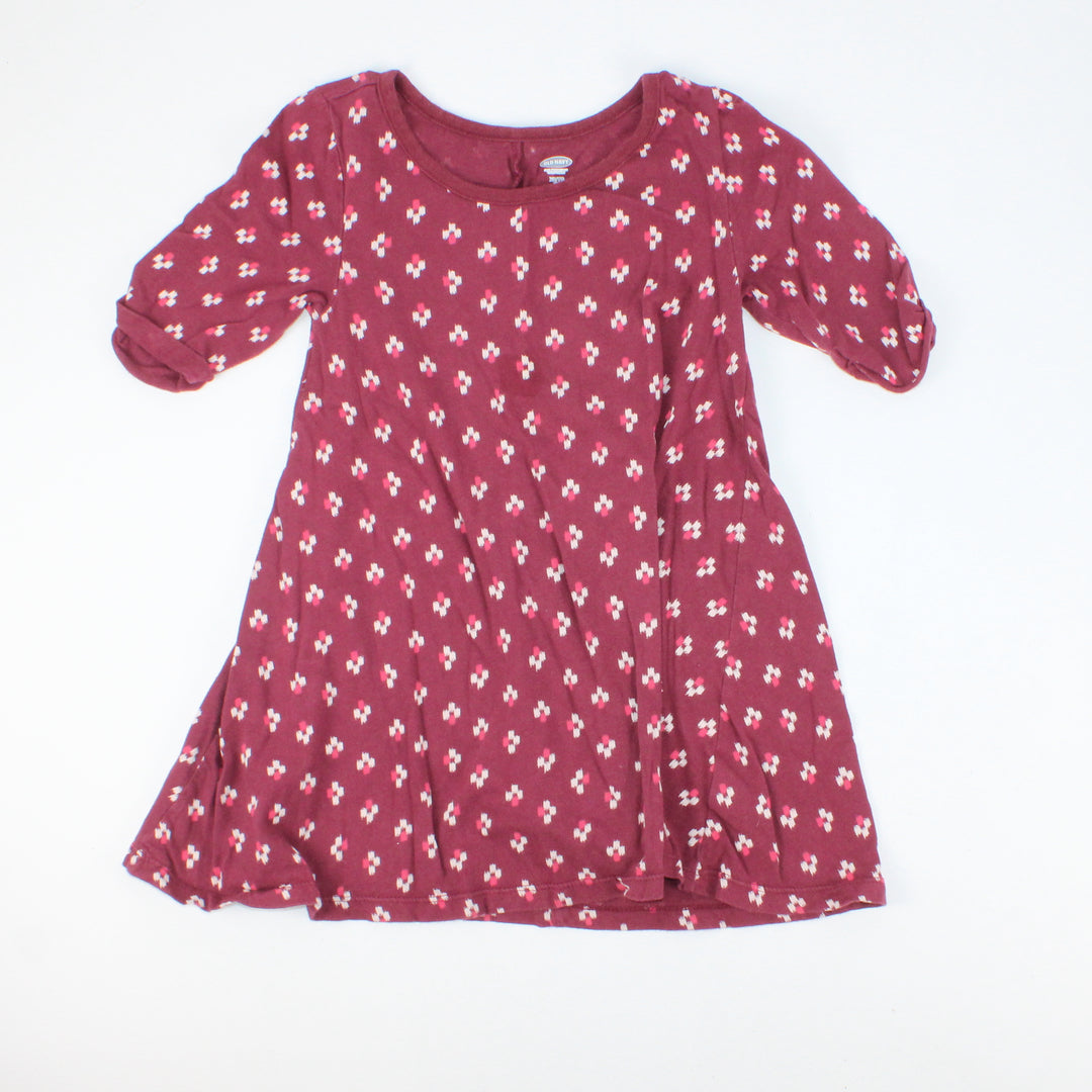 OLD NAVY MAROON DRESS 5Y PRE-LOVED