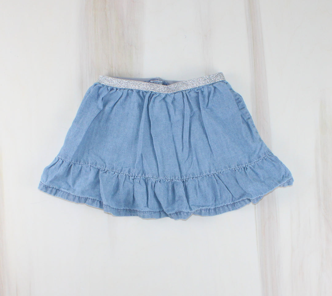 CARTERS LIGHT DENIM SKORT 4Y PRE-LOVED