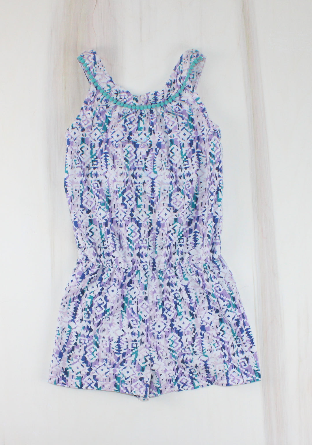 GEORGE PURPLE PRINT ROMPER 4Y EUC