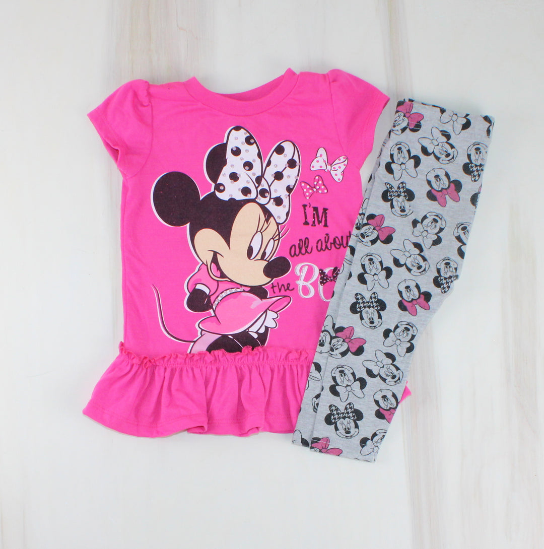 DISNEY PINK MINNIE MOUSE OUTFIT 12M EUC