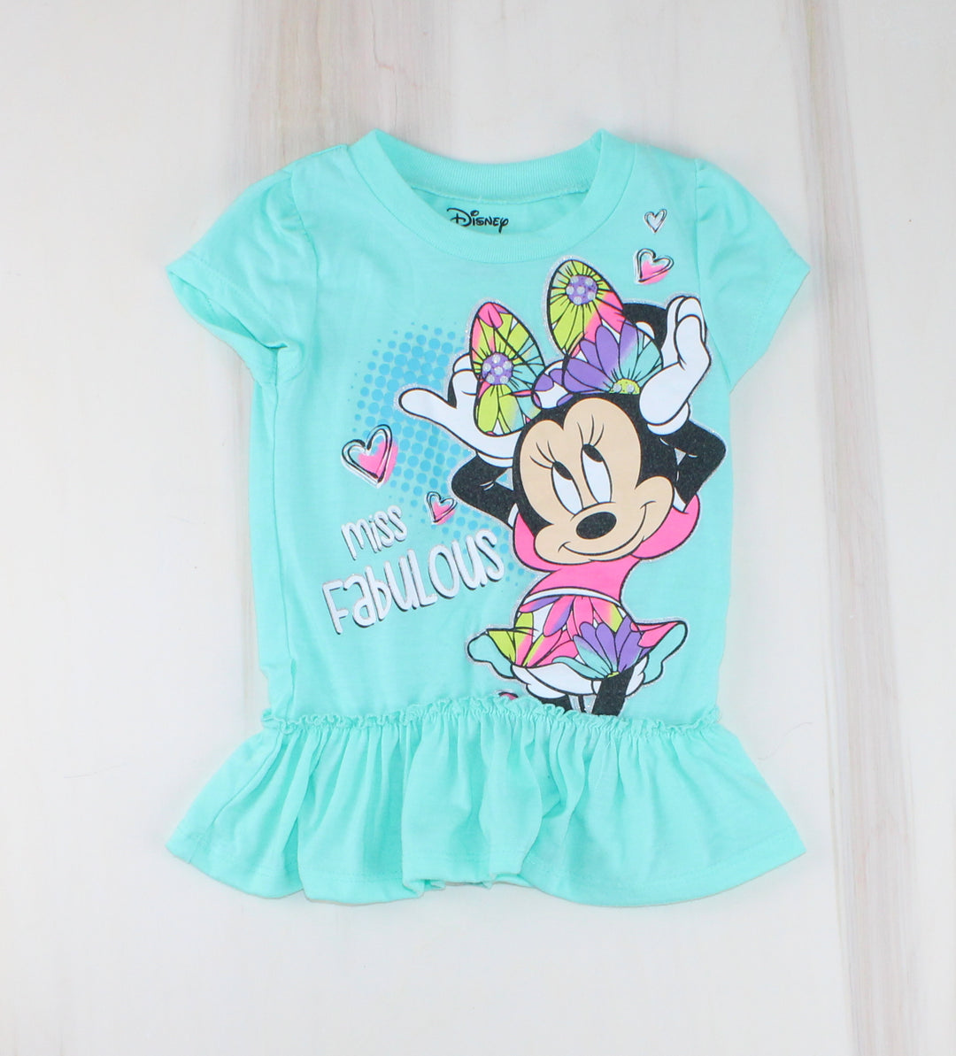 DISNEY MINNIE MOUSE LONG TOP/DRESS MISS FABULOUS 18M PRE-LOVED