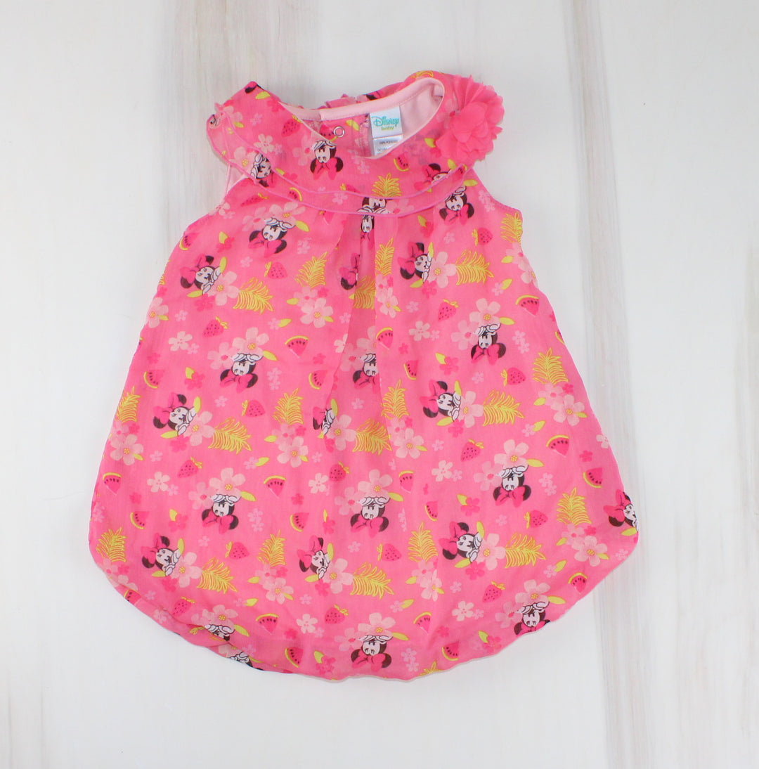 DISNEY MINNIE MOUSE BUBBLE DRESS 6-12M PRE-LOVED