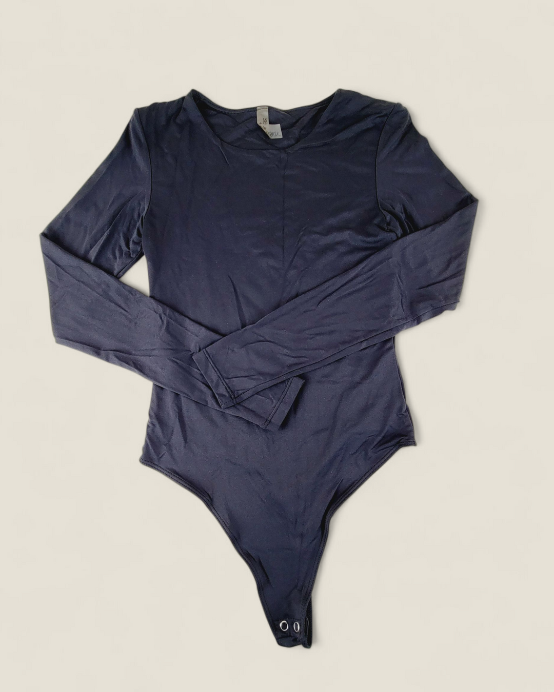 SECOND SKIN BLACK THONG BODYSUIT LADIES MEDUIM PRE-LOVED
