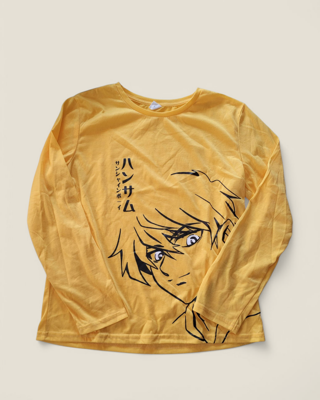 SHEIN ANIME YELLOW SHIRT 13/14Y PRE-LOVED