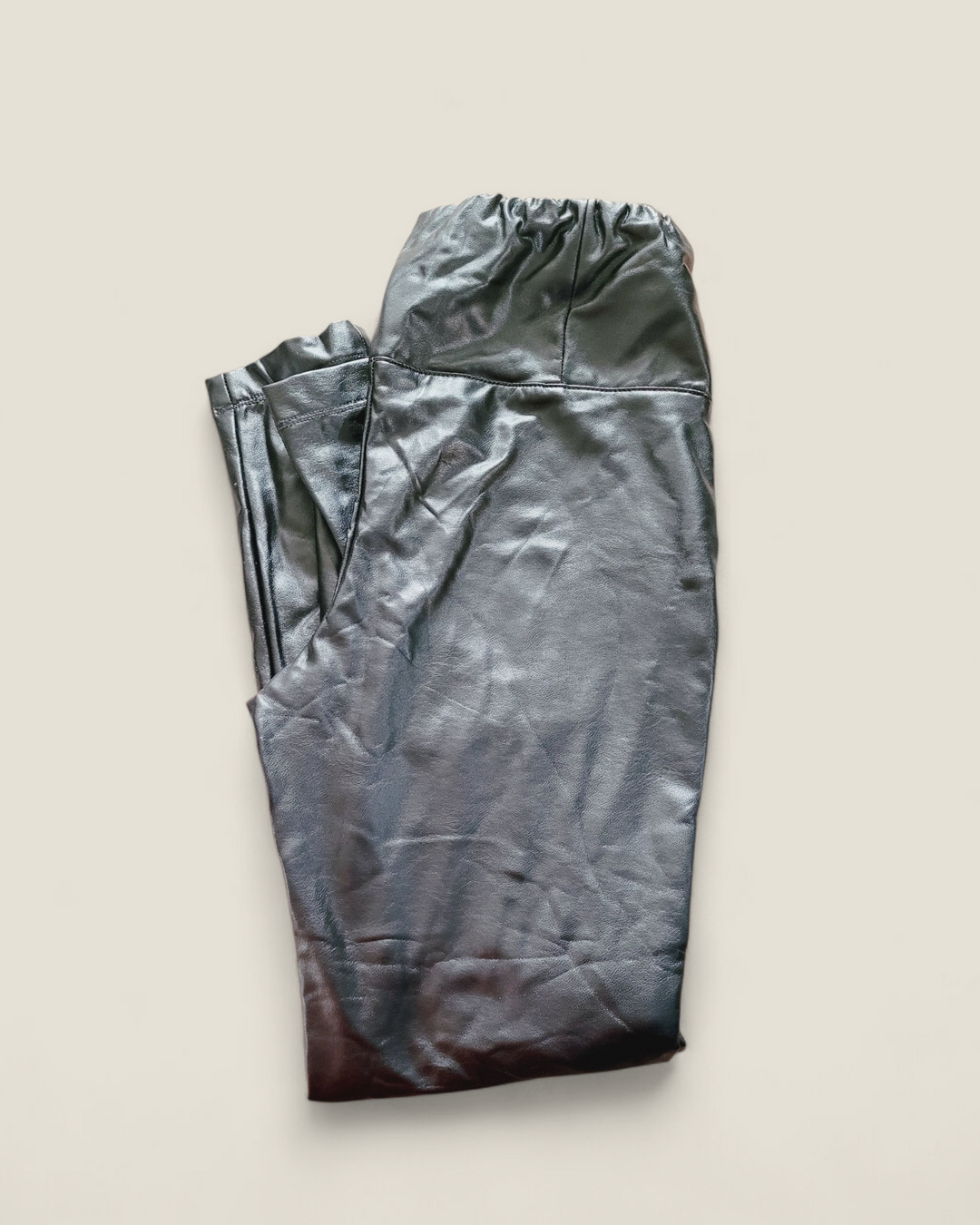 GEORGE BLACK PLEATHER PANT LADIES MEDIUM PRE-LOVED