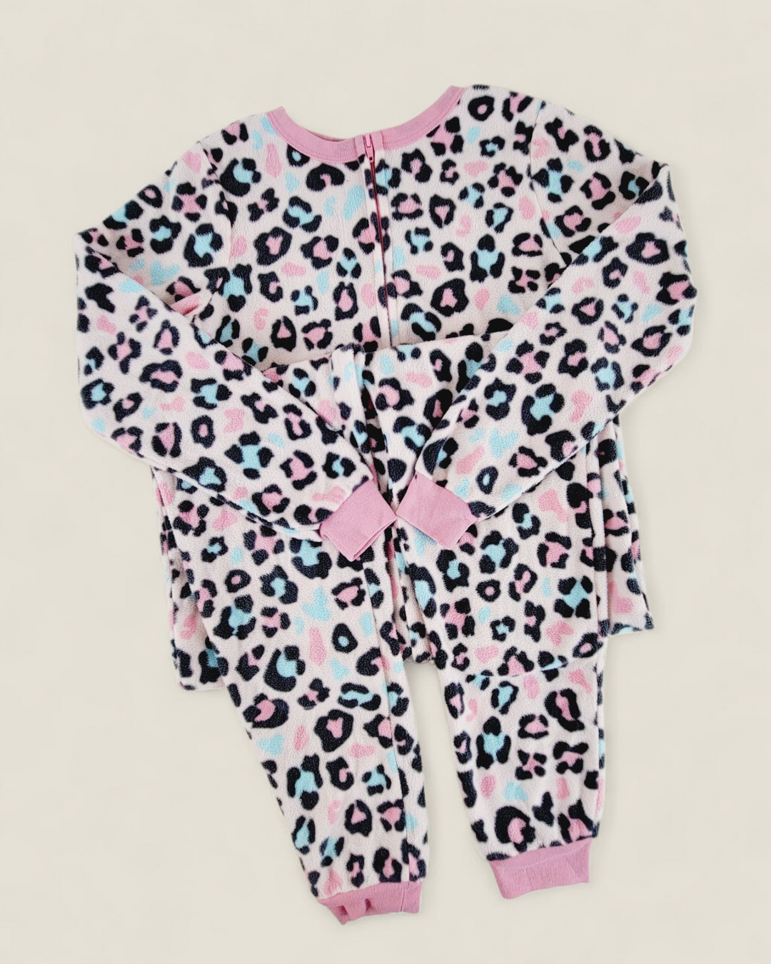 GEORGE PINK ANIMAL PRINT ONSIE 7-8Y PRE-LOVED