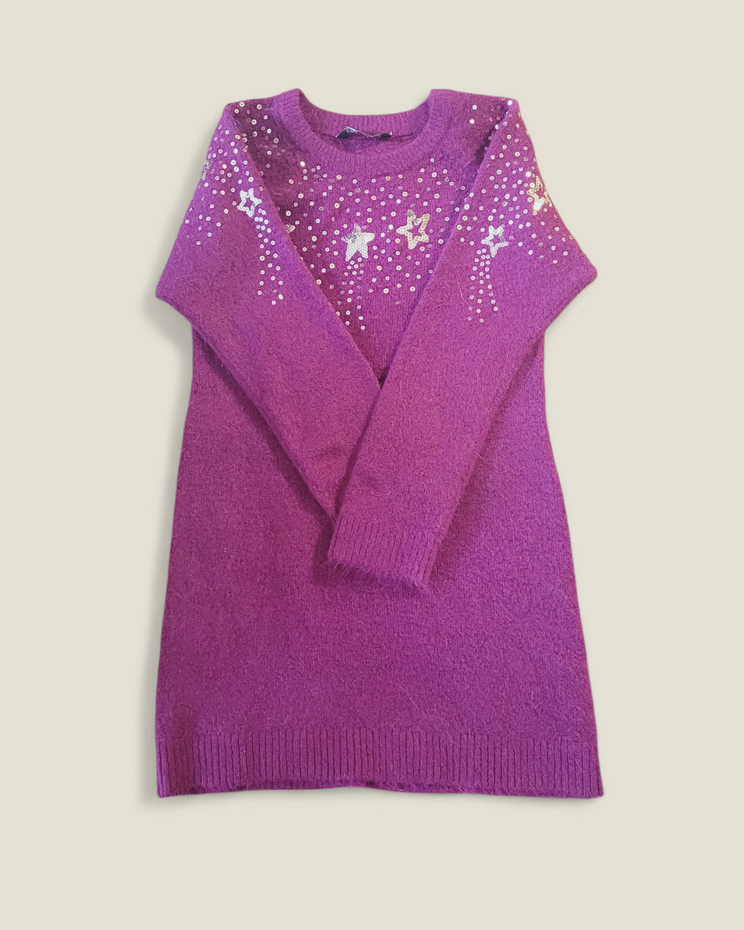 GEORGE PURPLE SWEATER DRESS 7/8Y PRE-LOVED