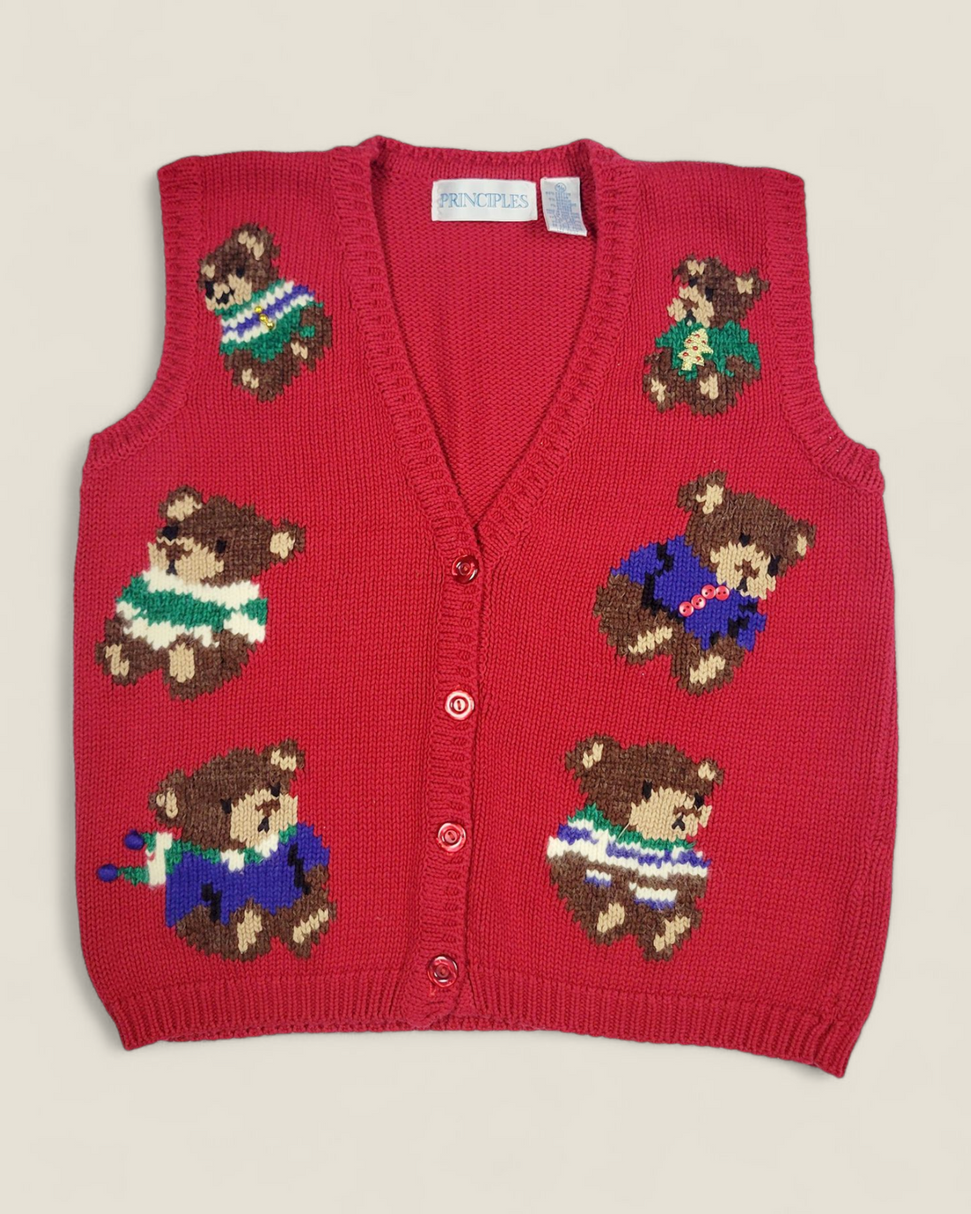 PRINCIPLES HOLIDAY SWEATER VEST LADIES MEDIUM PRE-LOVED