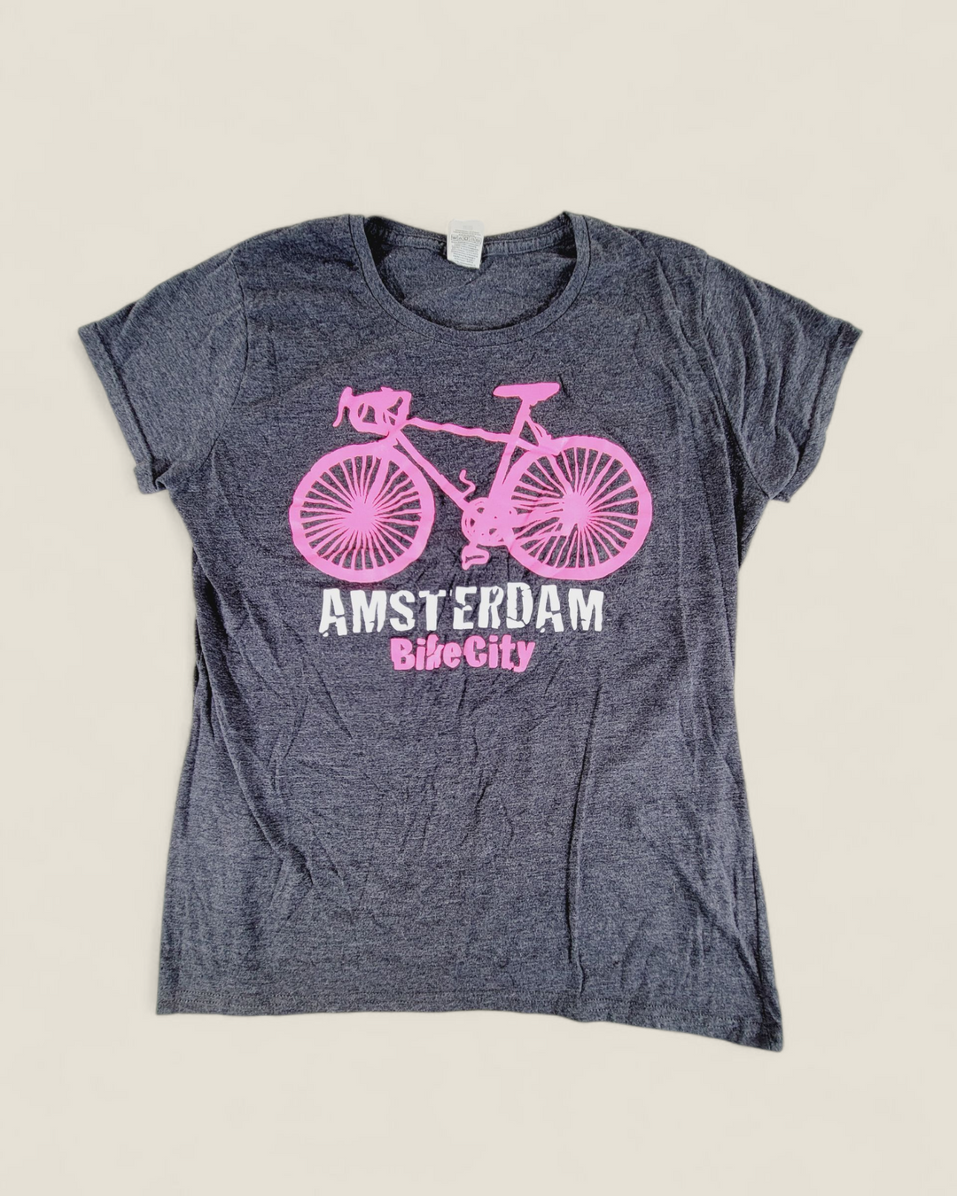 FRUIT OF THE LOOM AMSTERDAM BIKE TEE YOUTH LARGE PRE-LOVED