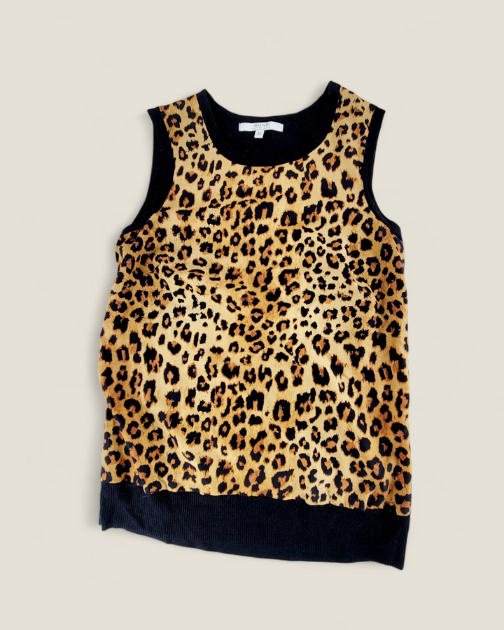 ALFRED SUNG ANIMAL PRINT TOP LADIES XS PRE-LOVED