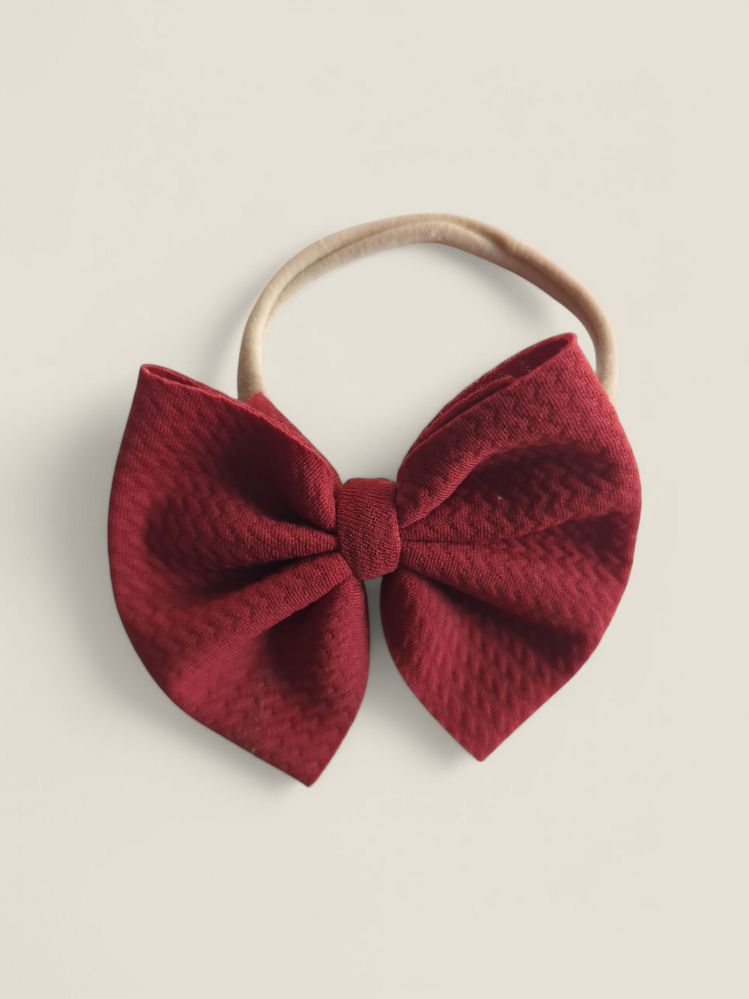 RED BOW NYLON HEADBAND