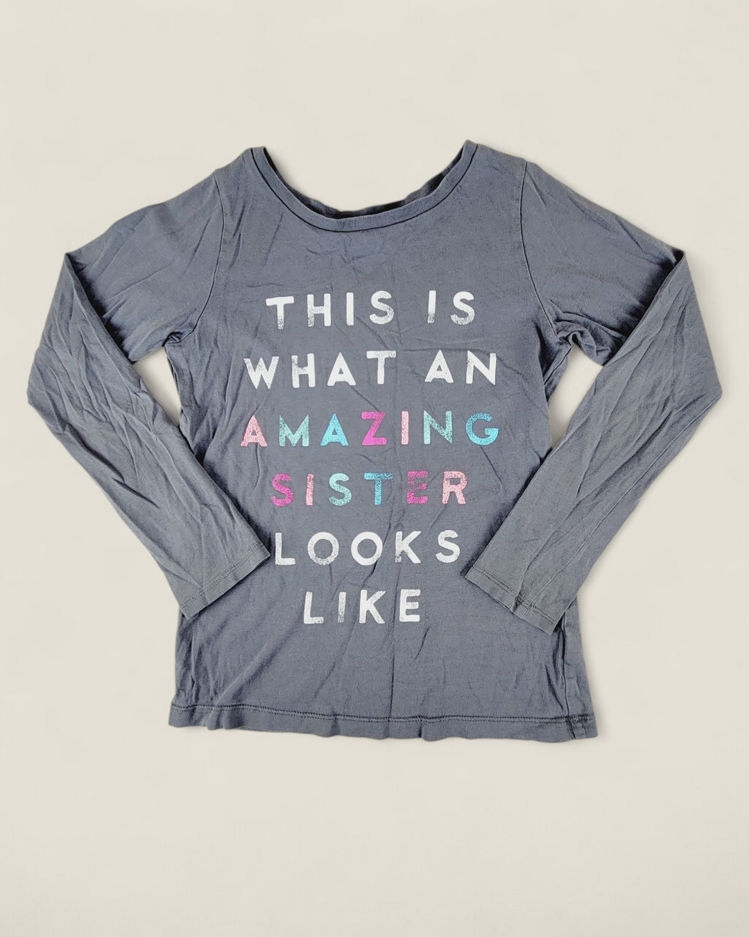 CARTERS AMAZING SISTER LONG SLEEVE TOP GIRLS 8Y PRE-LOVED