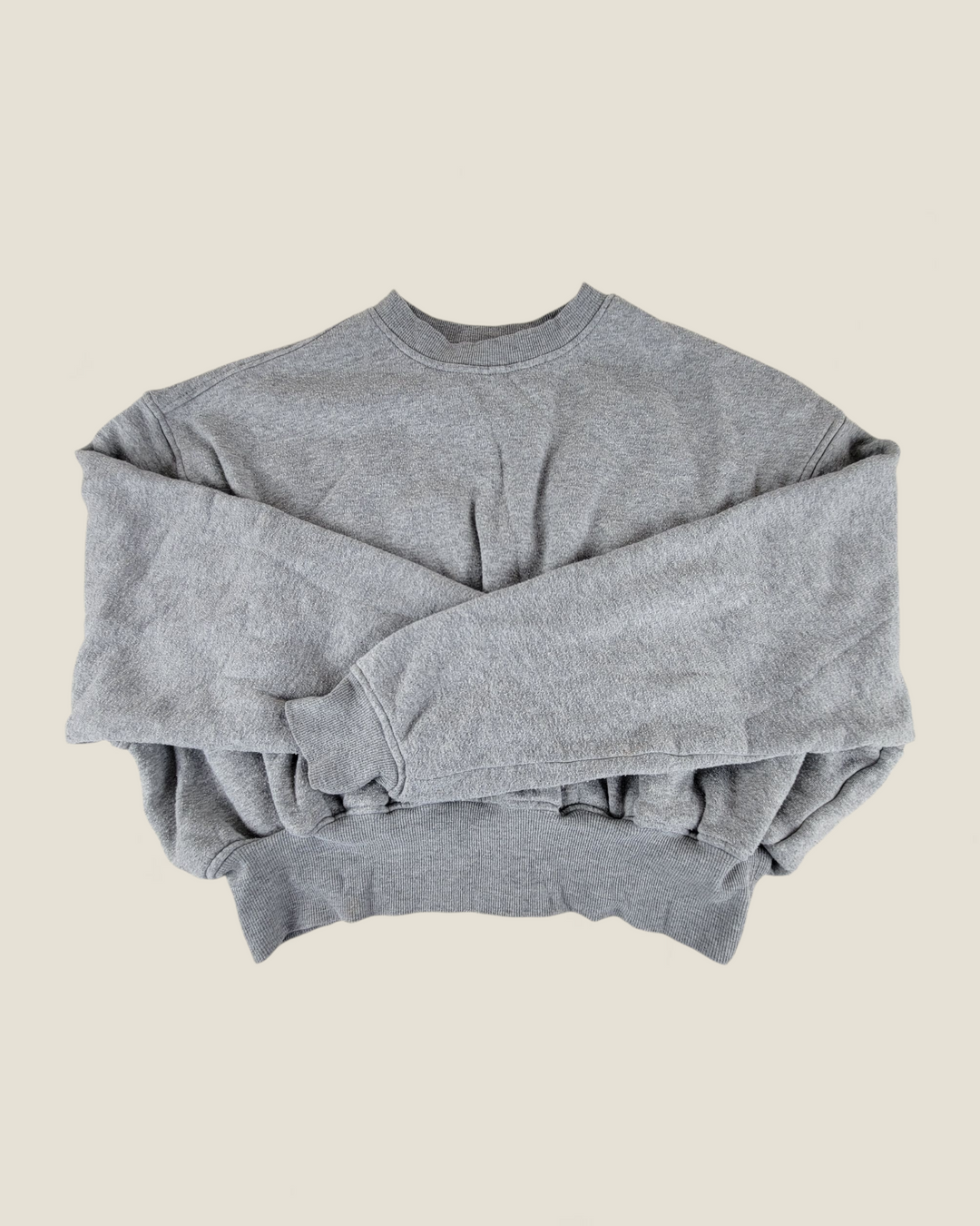 REBEL SUGAR GREY CROP TOP SWEATER LADIES MEDUIM PRE-LOVED