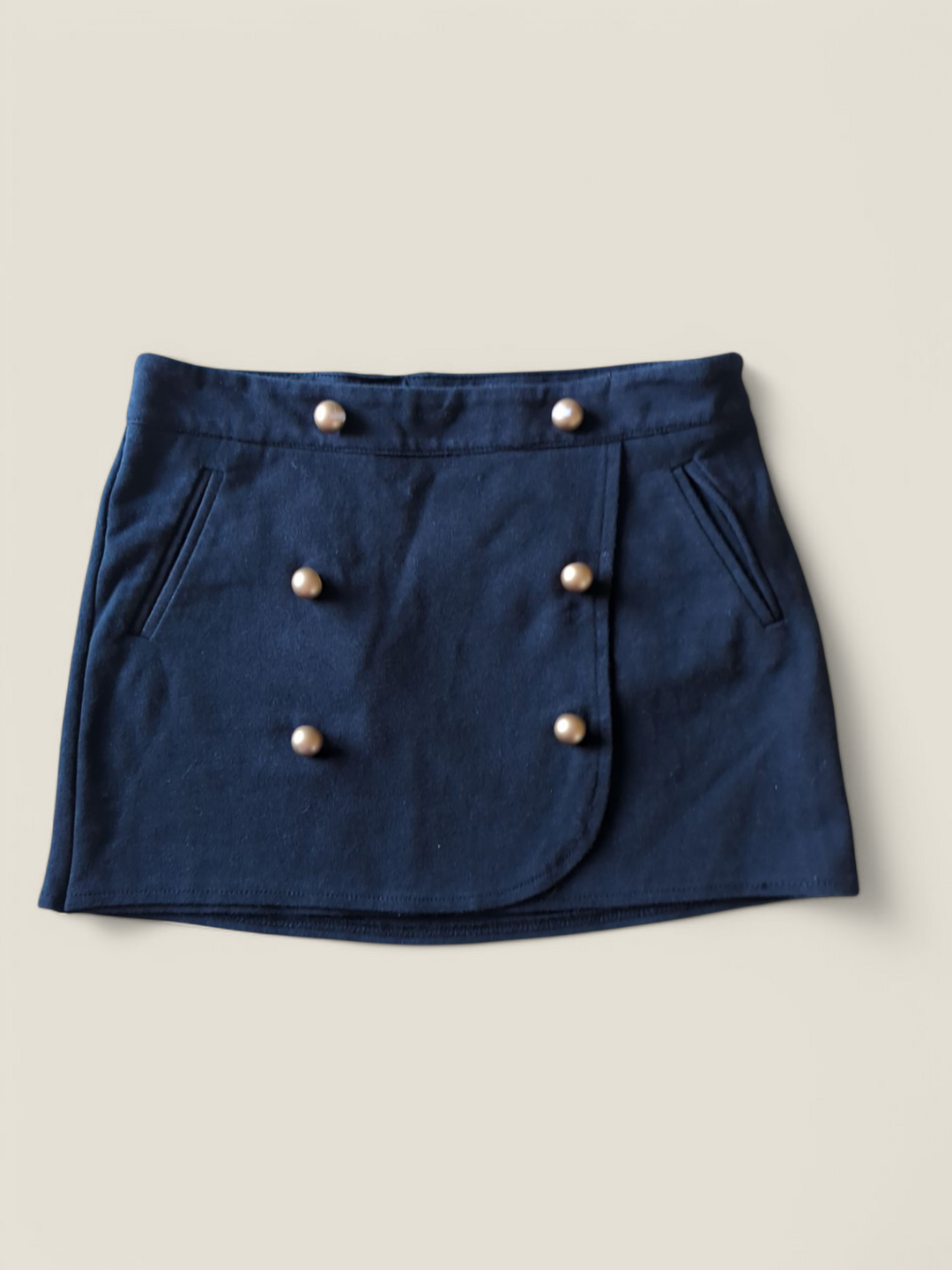 GAP SKIRT WITH GOLD BUTTON DETAIL 8Y PRE-LOVED