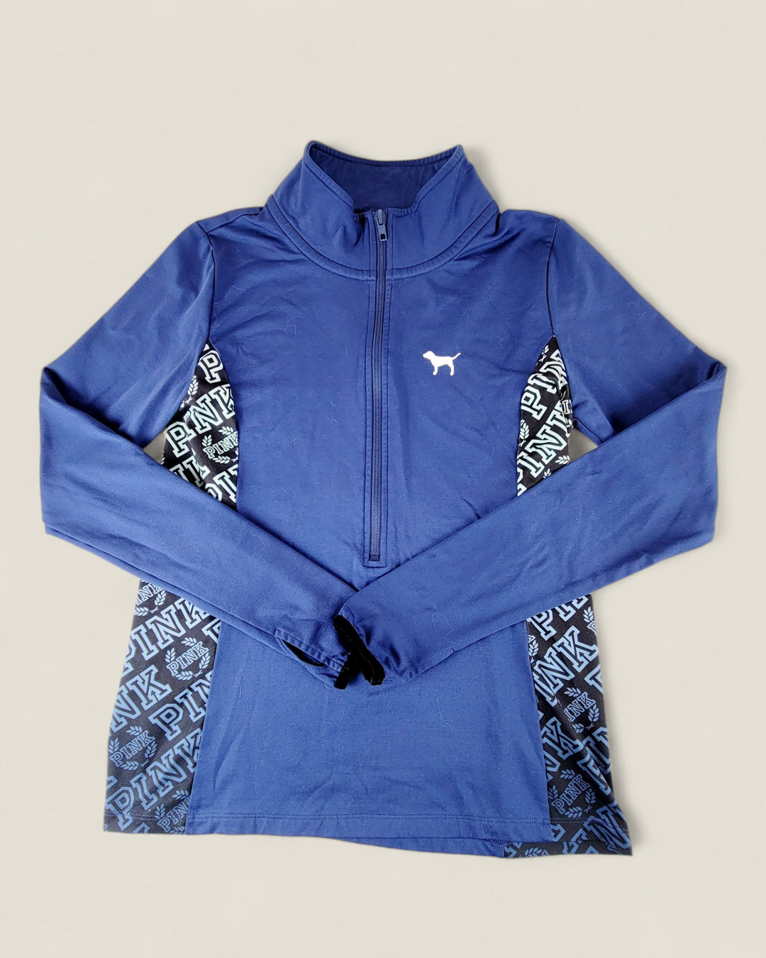 VICTORIAS SECRET ULTIMATE BLUE PULLOVER LADIES MEDIUM PRE-LOVED