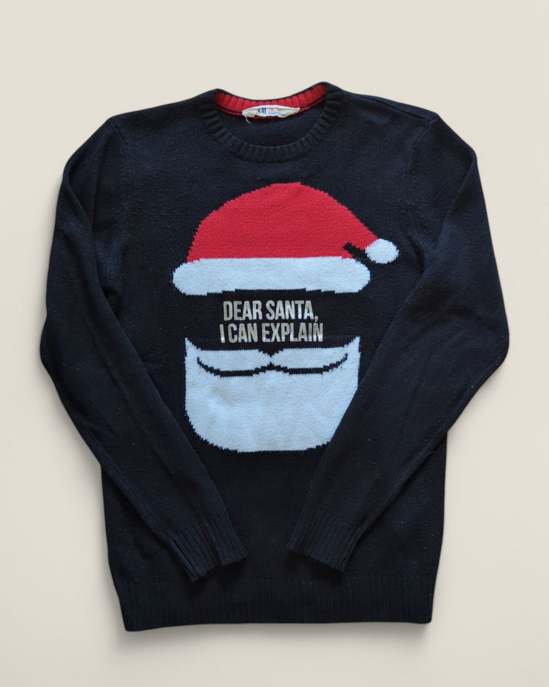 H&M DEAR SANTA KNIT SWEATER 14Y+ PRE-LOVED