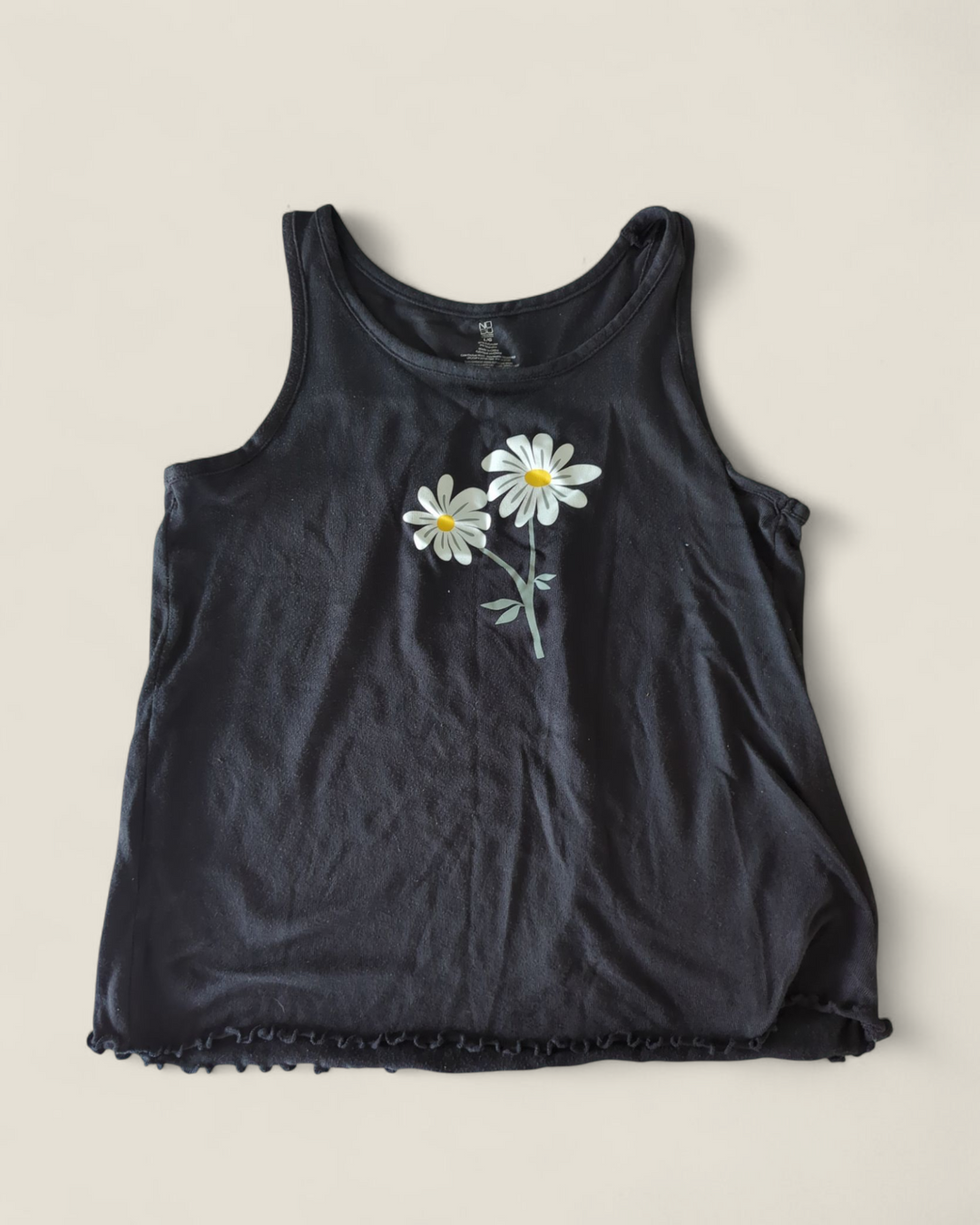 NO BOUNDARIES DAISY STRETCH TANK LADIES LARGE PRE-LOVED