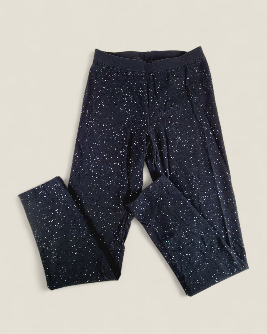 CAT & JACK BLACK GLITTER LEGGINGS 8Y PRE-LOVED