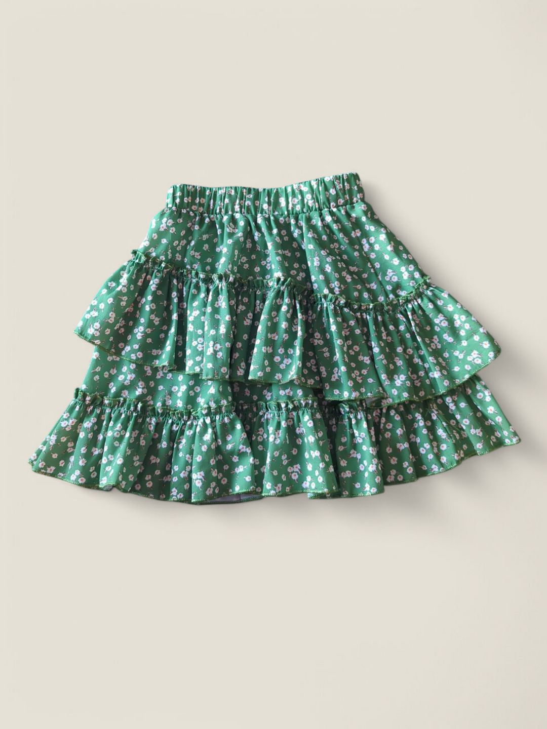 HAPPY STAR GREEN DAISY LAYERED SKIRT 8Y PRE-LOVED