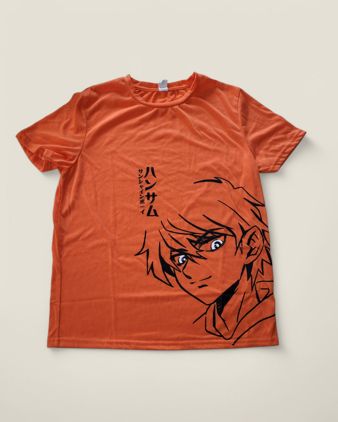 SHEIN ANIME ORANGE SHIRT 13/14Y PRE-LOVED
