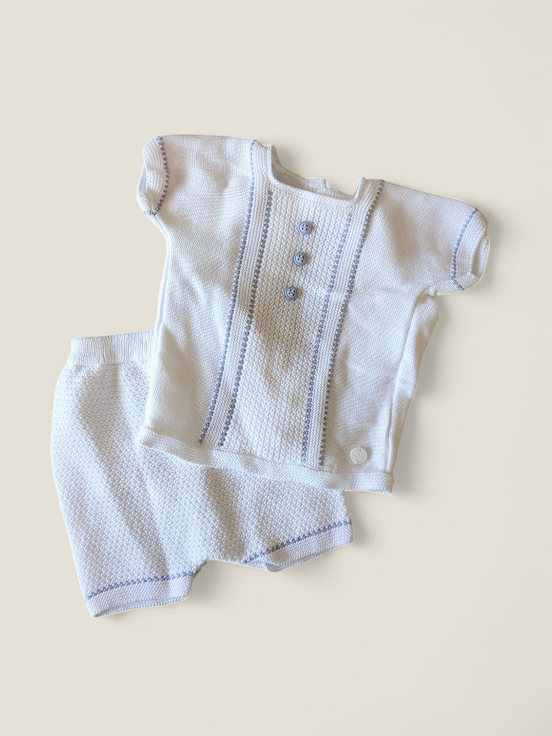 PAZ RODRIGUEZ KNIT WHITE & BLUE OUTFIT 3M PRE-LOVED