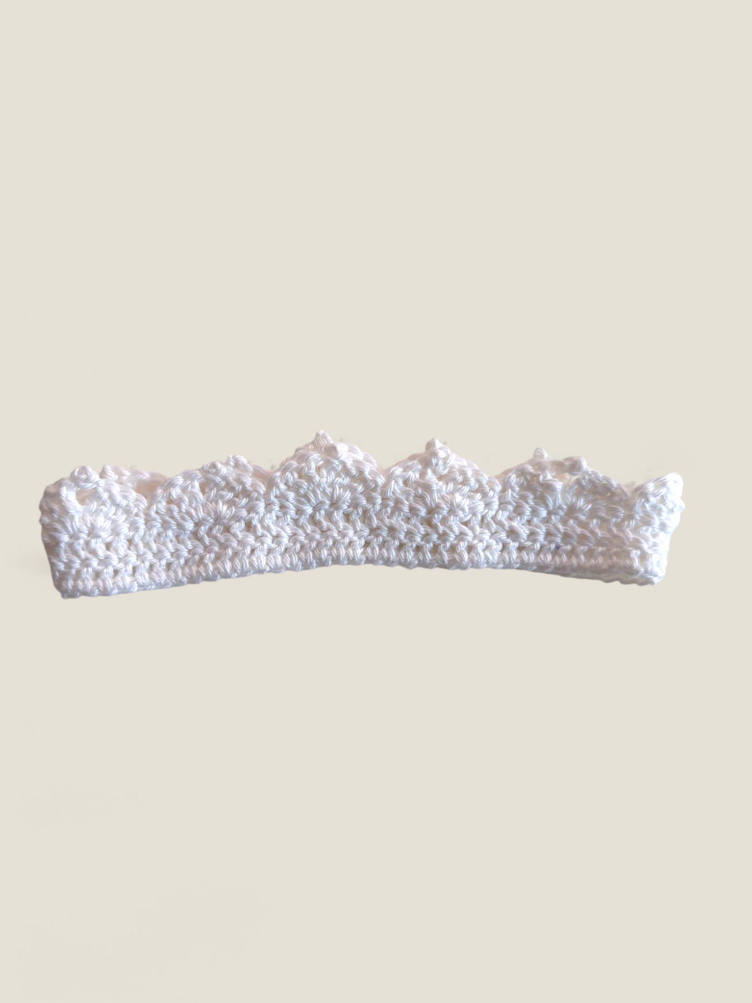INFANT WHITE KNIT CROWN PRE-LOVED