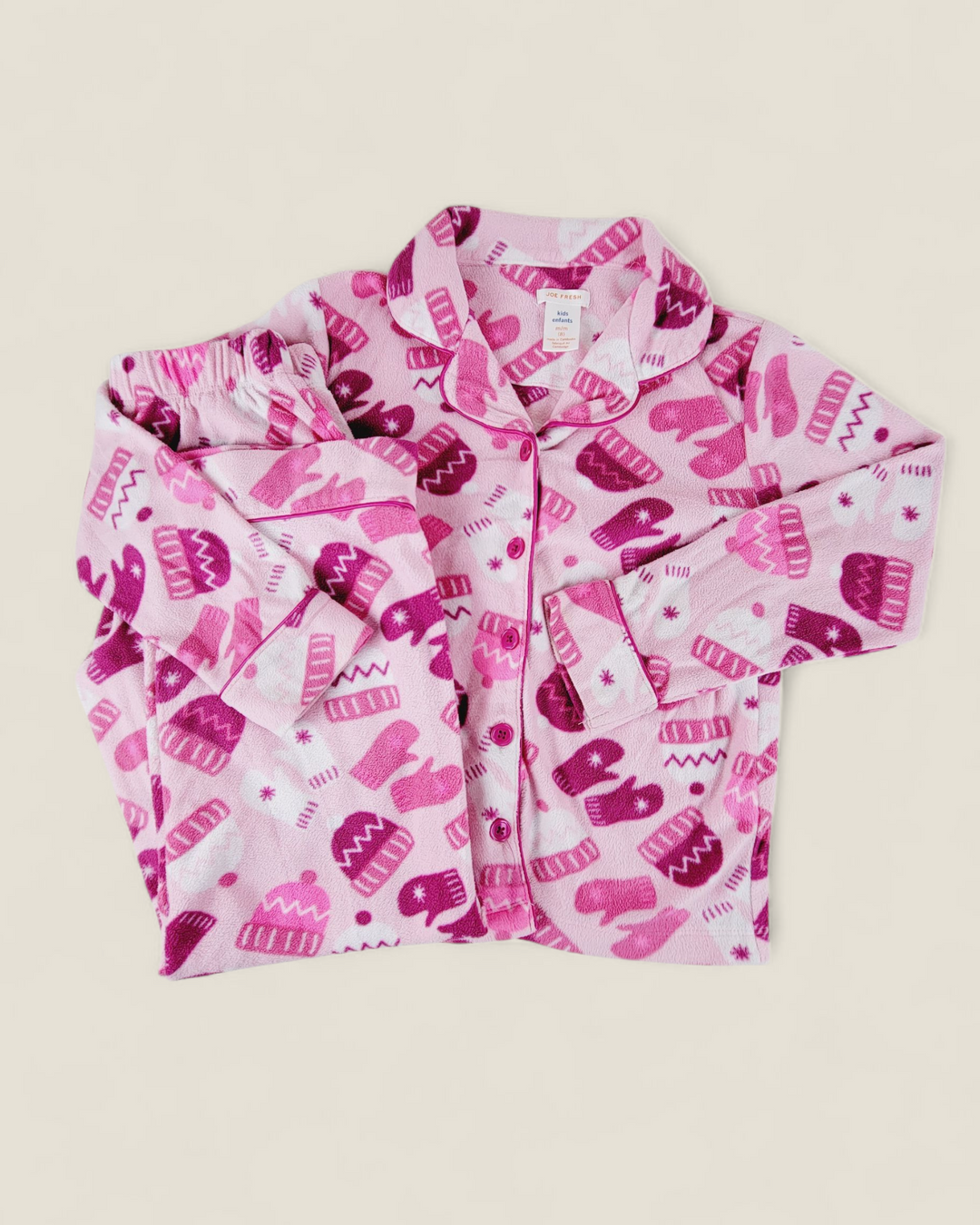 JOE FRESH FLEECE PINK PYJAMAS GIRLS 8Y PRE-LOVED