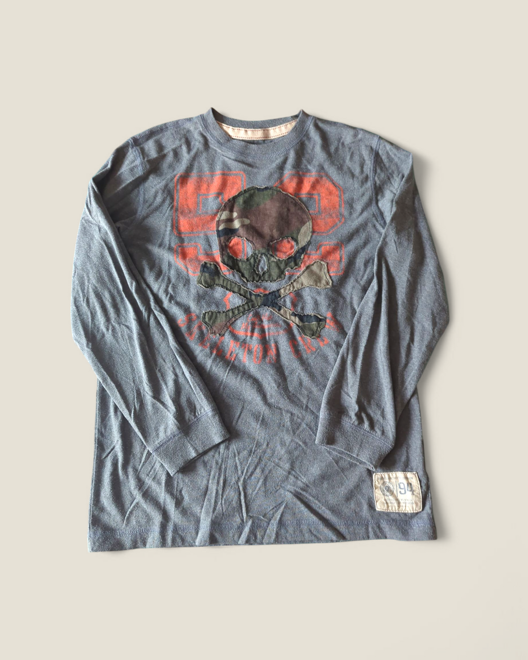 CHEROKEE SKULL LONG SLEEVE TOP YOUTH LARGE PRE-LOVED
