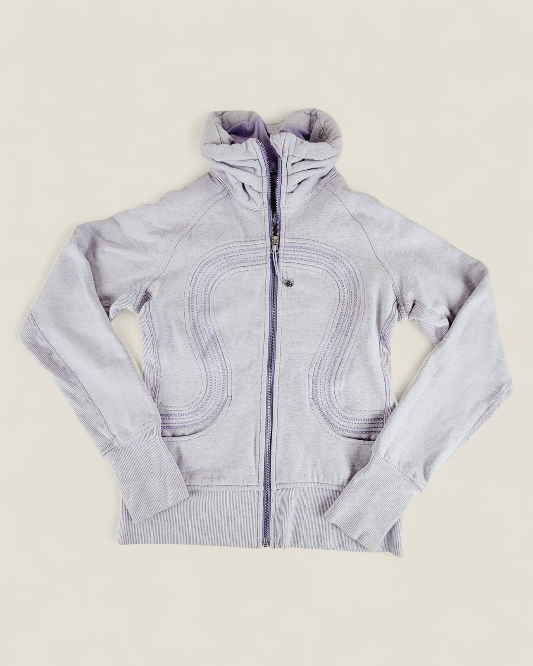 LULULEMON PURPLE ZIPPER SWEATER LADIES SMALL PRE-LOVED