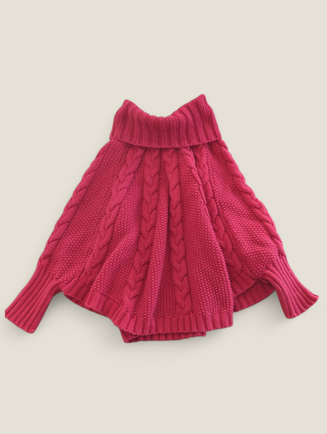 CARTERS RED PONCHO 7Y PRE-LOVED