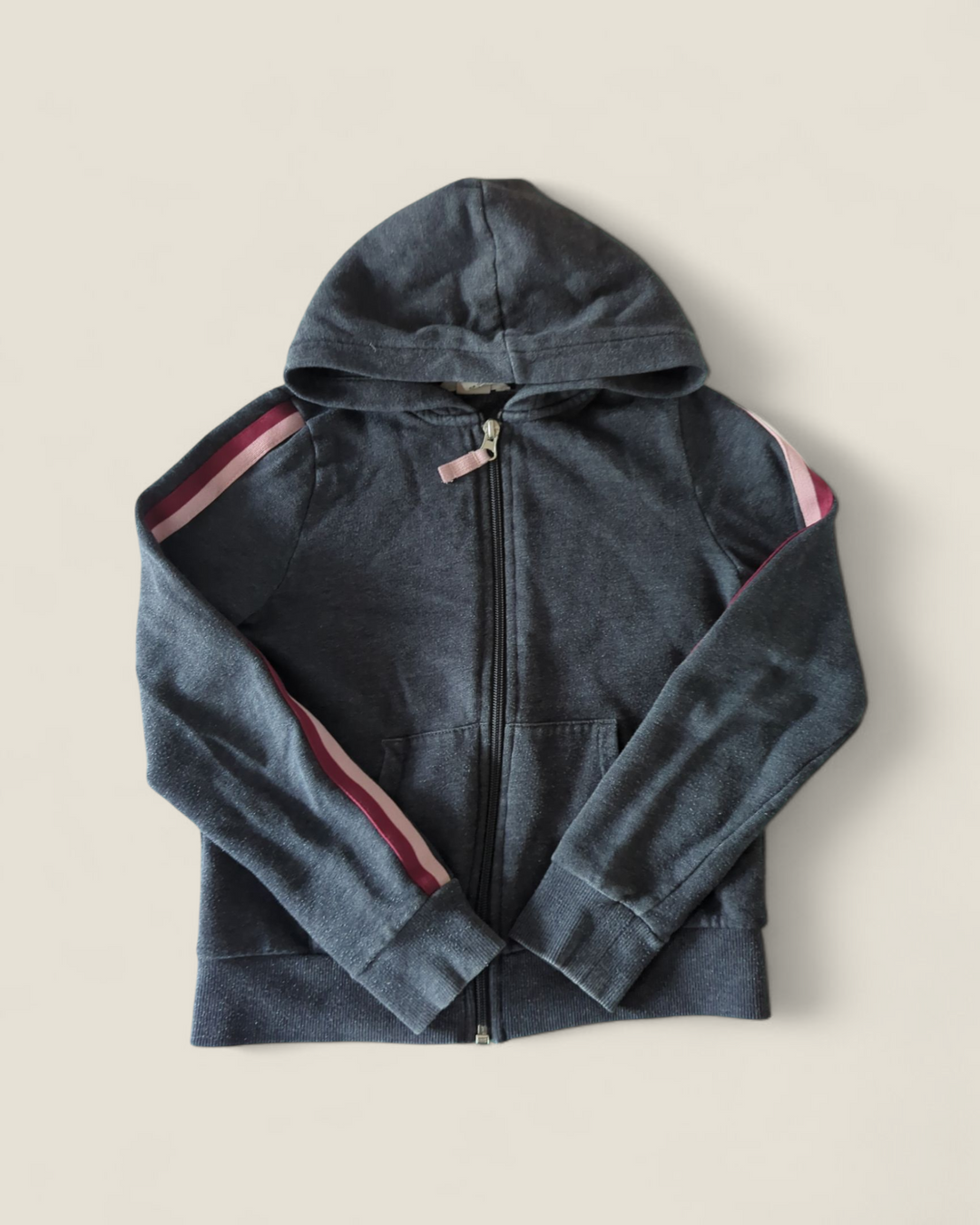 H&M HOODIE GREY 8-10Y PRE-LOVED