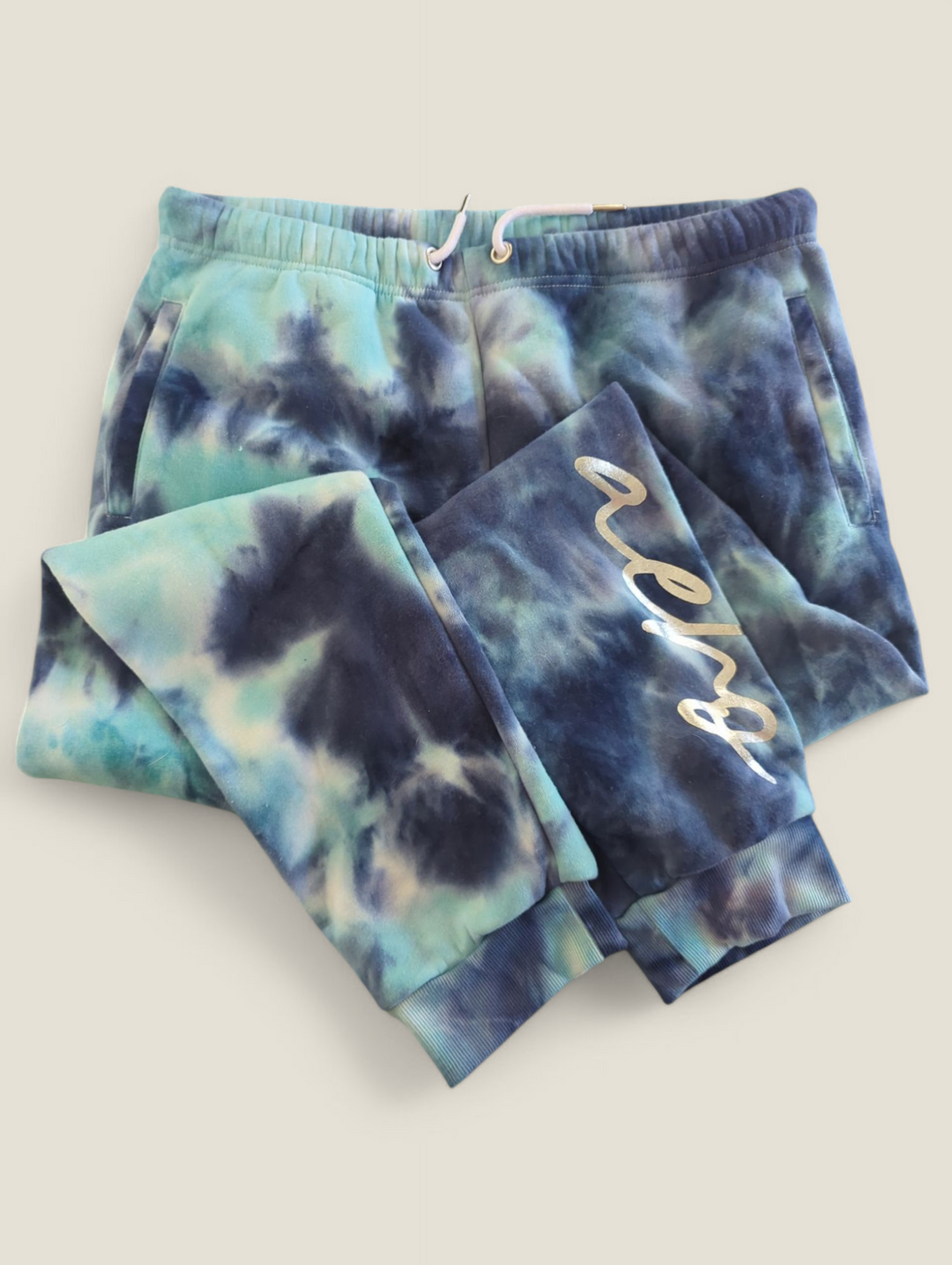 AEROPOSTALE BLUE TIE DYE TRACK PANTS 16Y PRE-LOVED