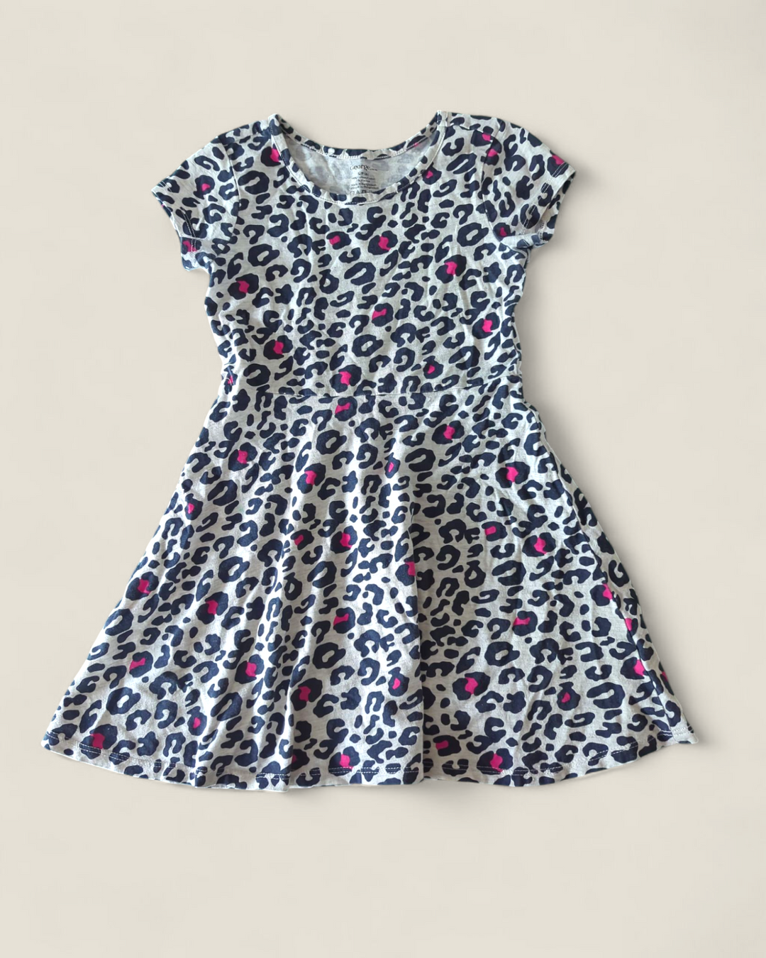 GEORGE ANIMAL PRINT DRESS 6Y PRE-LOVED