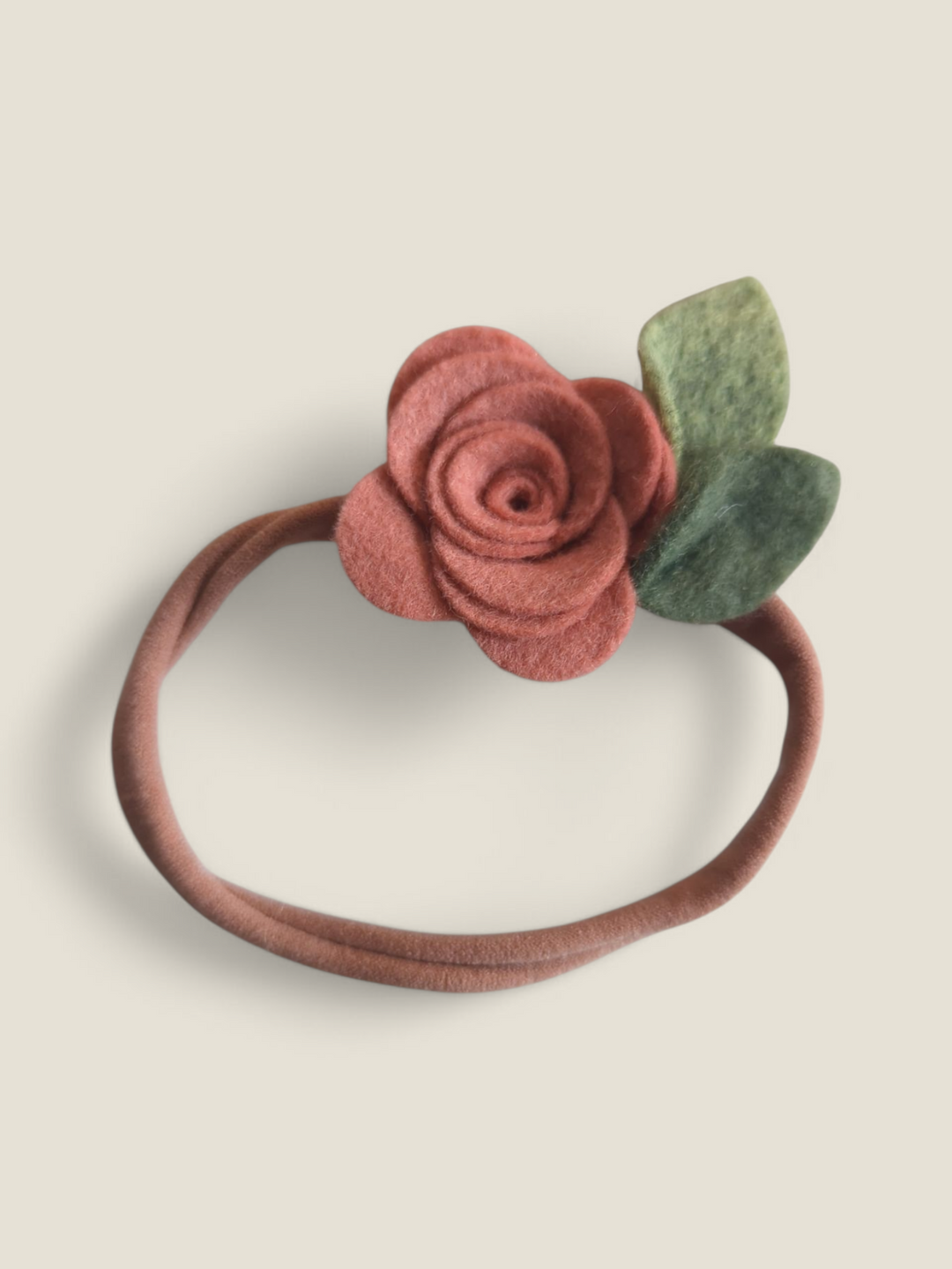 PINK FLOWER NYLON STRETCH HEADBAND PRE-LOVED