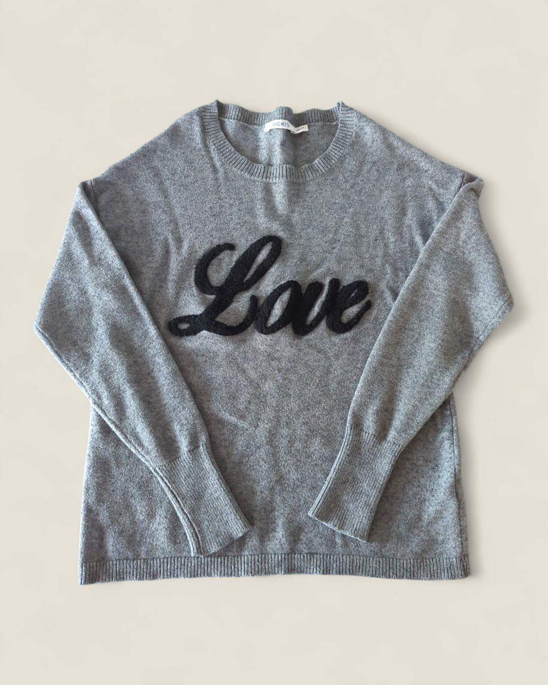 RICKI'S "love" SWEATER LADIES XS PRE-LOVED