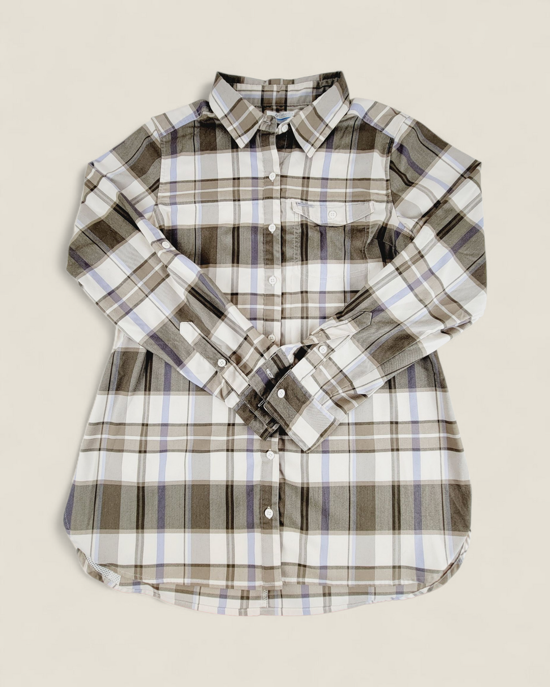 COLUMBIA PLAID BOYFRIEND SHIRT LADIES LARGE PRE-LOVED