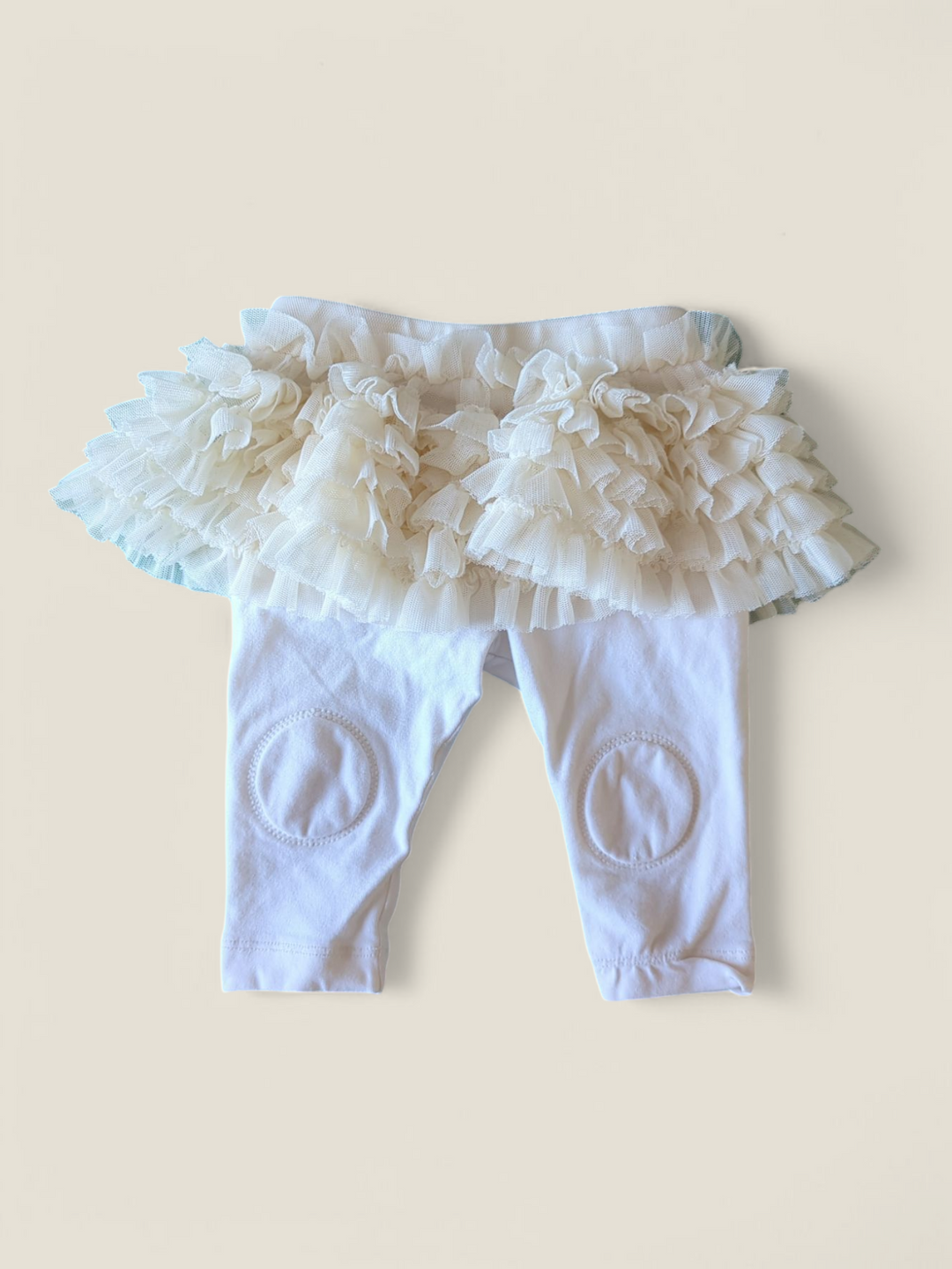 GAP RUFFLE SKIRT/LEGGINGS IVORY 3-6M PRE-LOVED