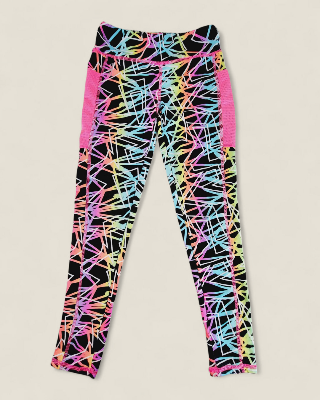 DELIAS SPORT NEON LEGGINGS 7-8Y PRE-LOVED