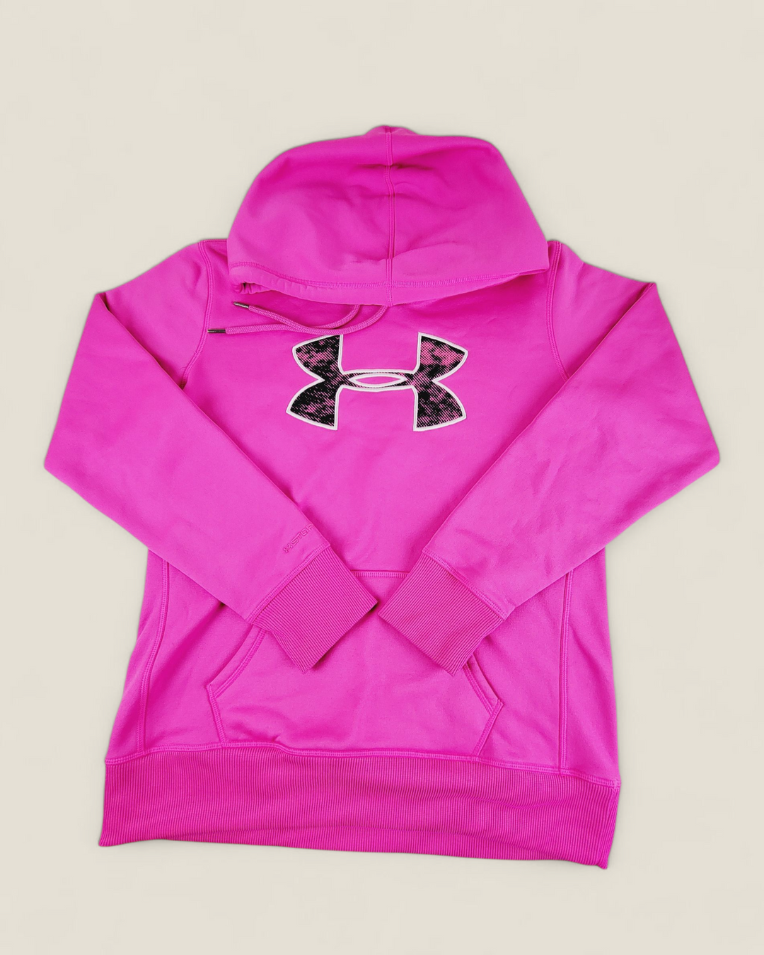 UNDER ARMOUR PINK HOODIE LADIES MEDIUM PRE-LOVED