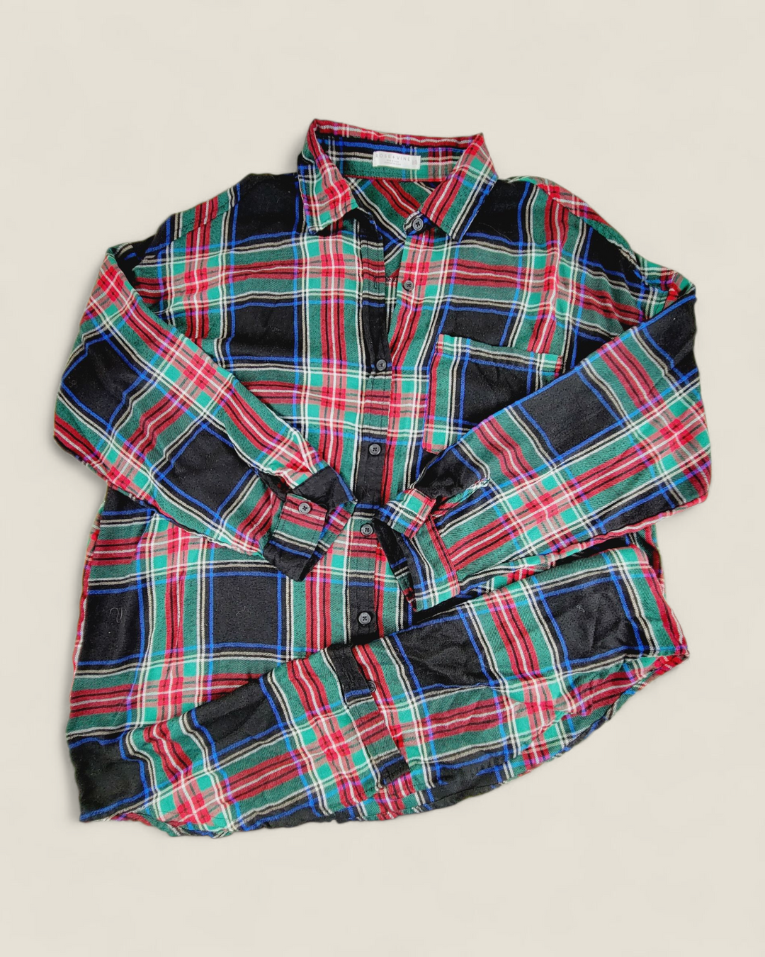ROSE & VINE PLAID BOYFRIEND SHIRT LADIES XL PRE-LOVED