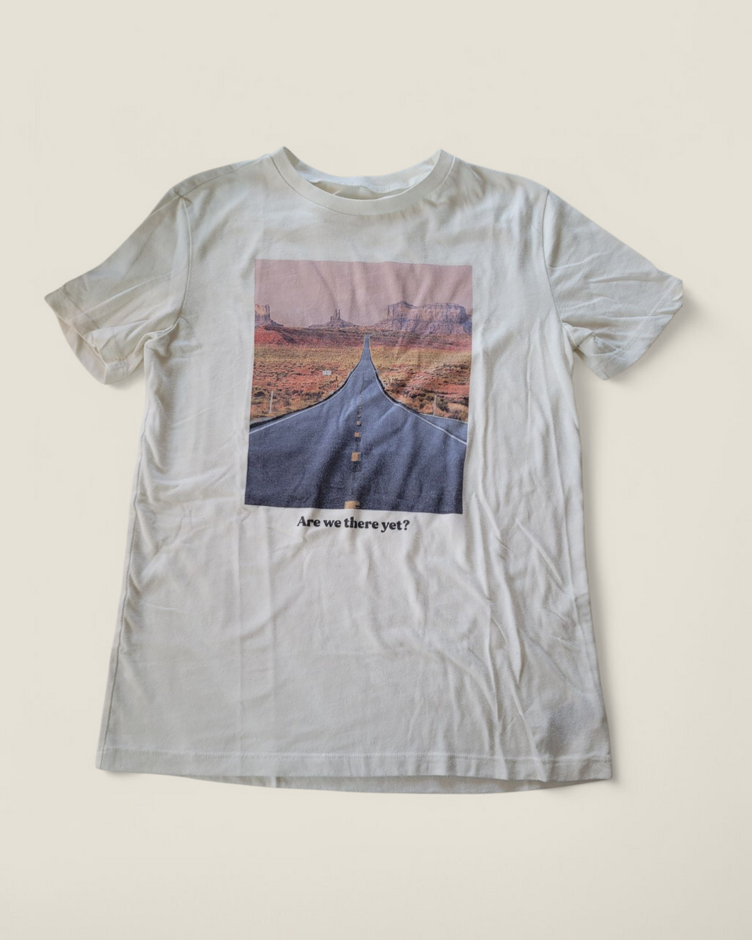 OLD NAVY ARE WE THERE YET TSHIRT 14/16Y PRE-LOVED